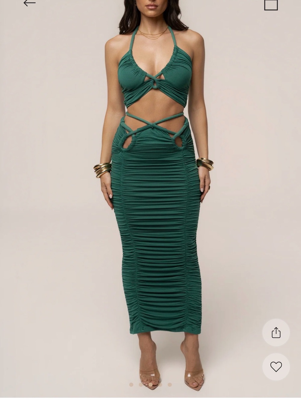GREEN GO THE DISTANCE SKIRT SET - Picture 2 of 9